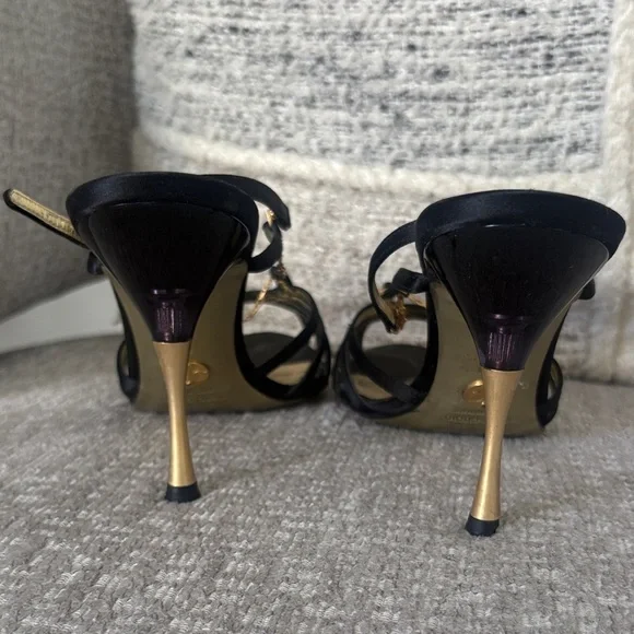 Dolce & Gabbana Black and Gold Heels